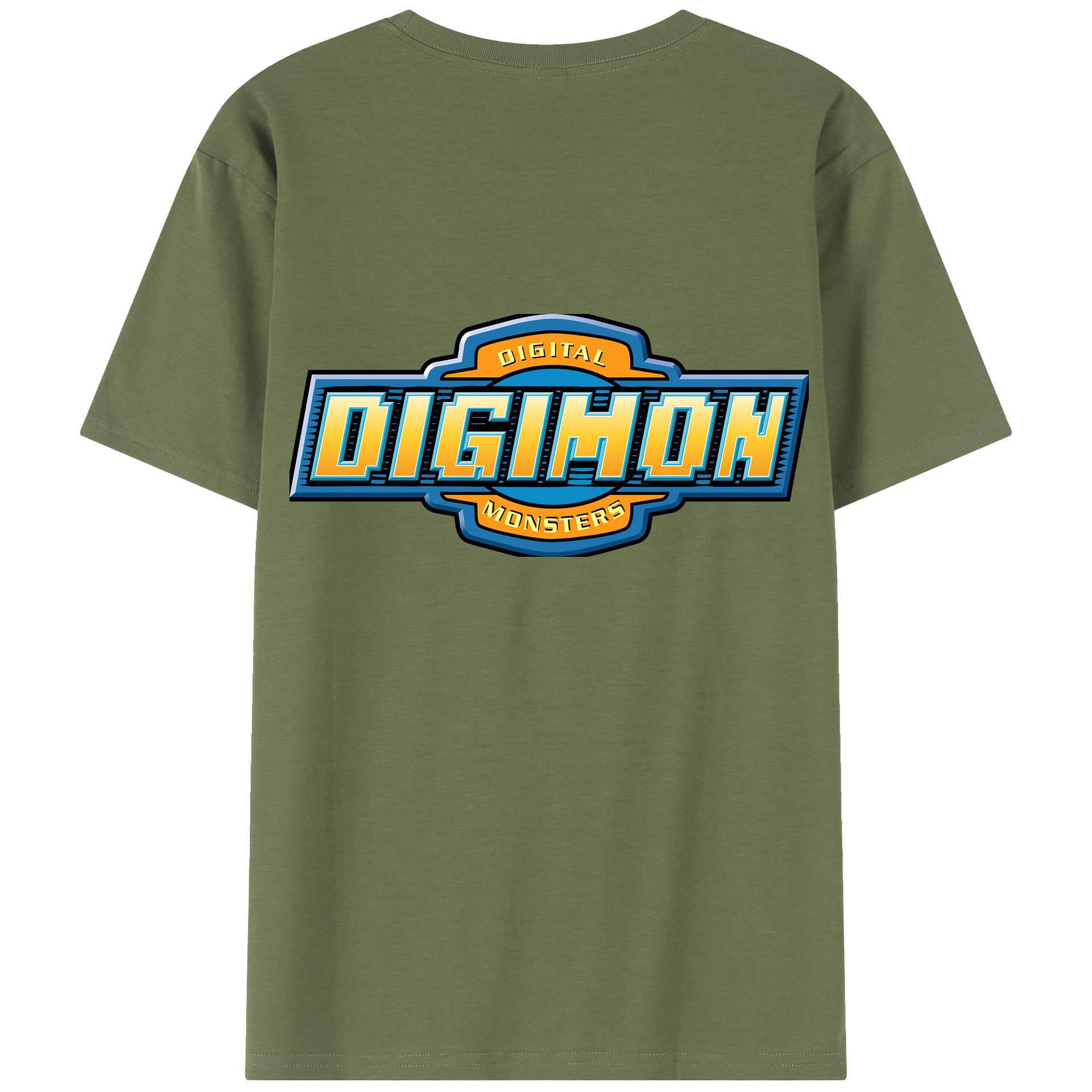 （画像用） Digimon デジタルモンスター/デジモン 綿100％半袖Tシャツ（背面プリント）